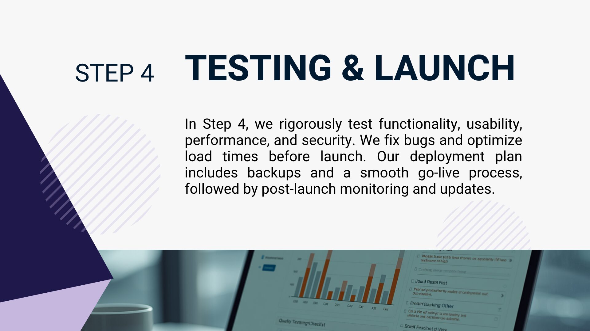 An explanation of Step 1 including domain selection and registration